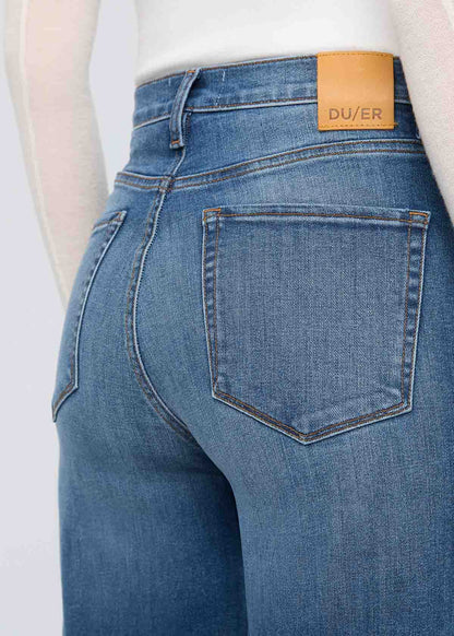 Performance Denim+ High Rise Straight - Mid Blue