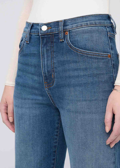 Performance Denim+ High Rise Straight - Mid Blue