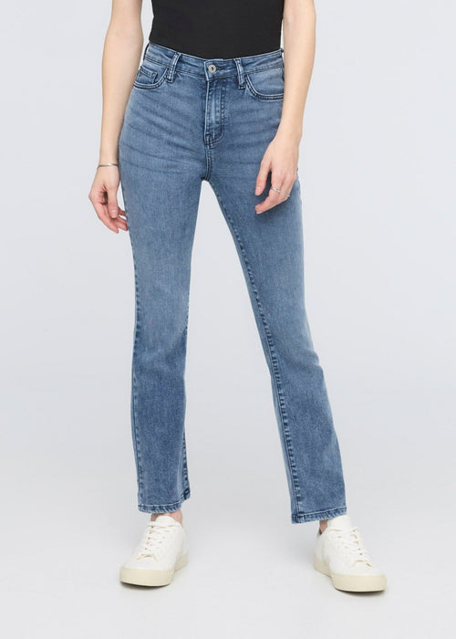 No Sweat Denim High Rise Kick Flare