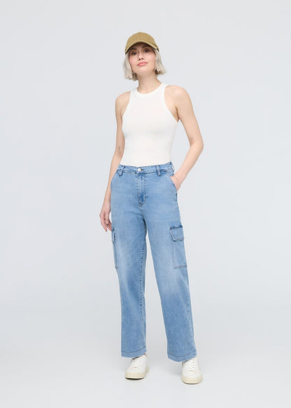 Performance Denim Lite High Rise Cargo