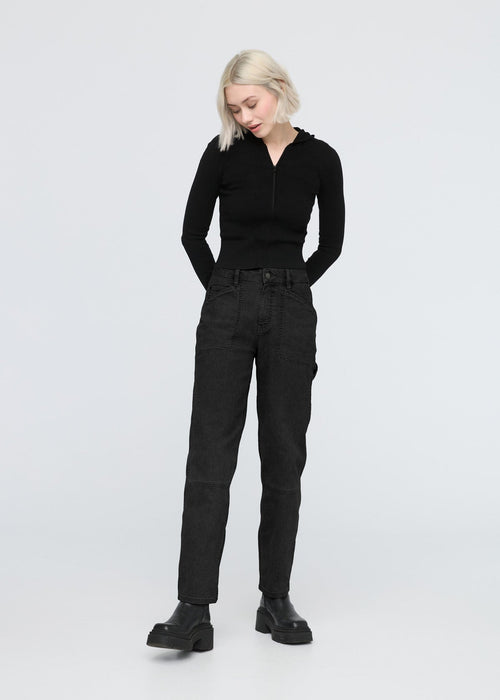 Stretch Canvas Utility Pant - Black