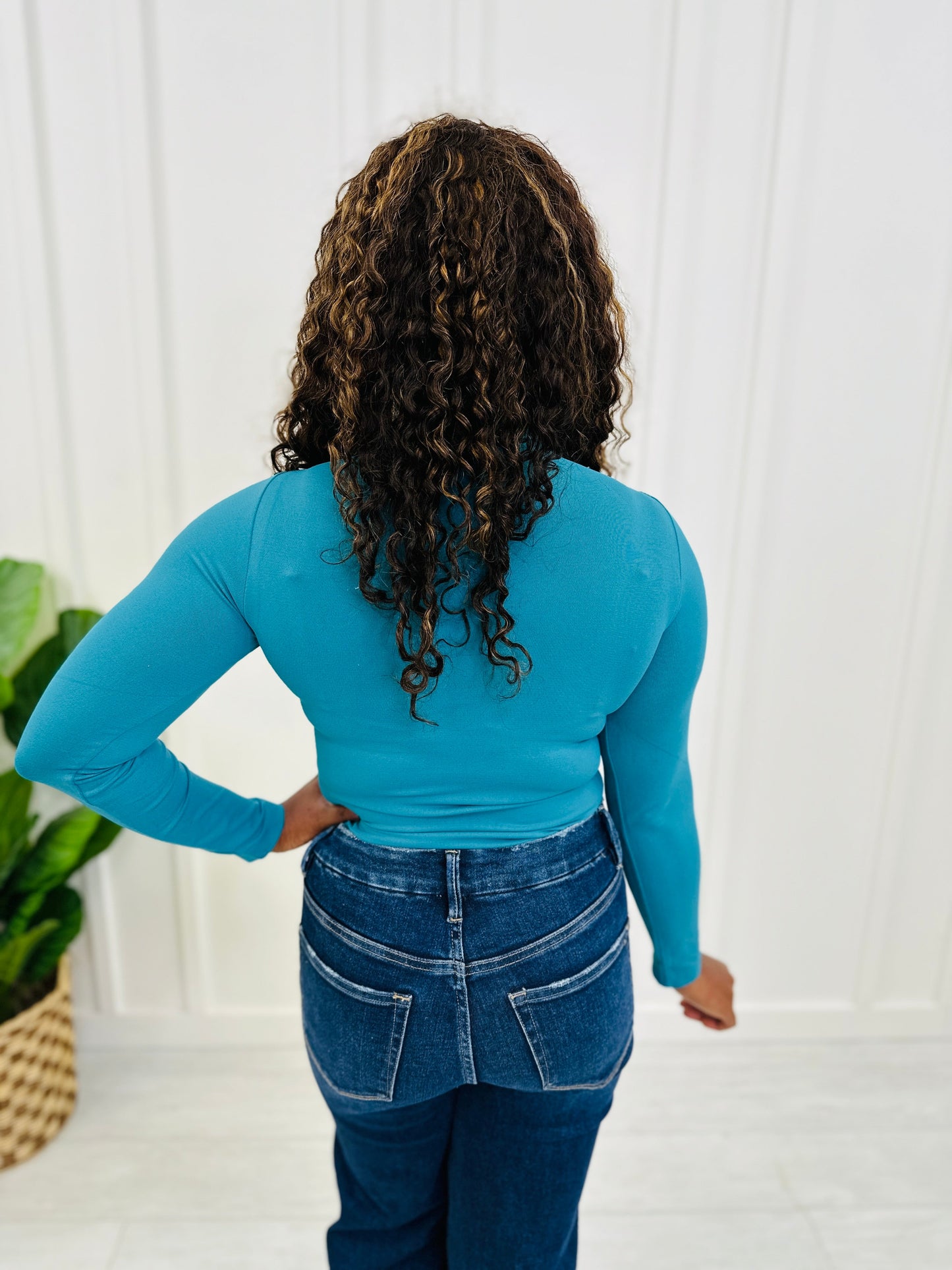 Seamless Mock Neck Long Sleeve Shapewear Top in Multiple Colors