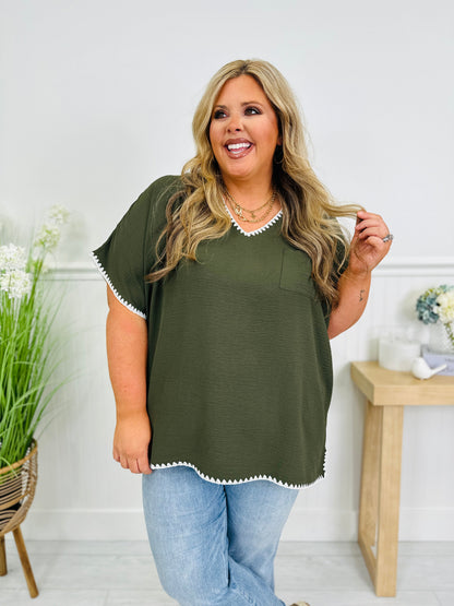 Stitched In Style Top In Multiple Colors