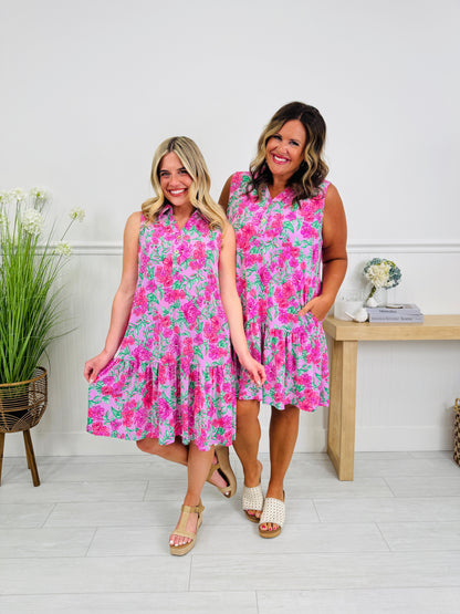 The Gone Coastal Dress In Naples Print