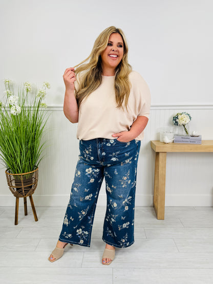 Garden Party Tummy Control Wide Leg Jeans