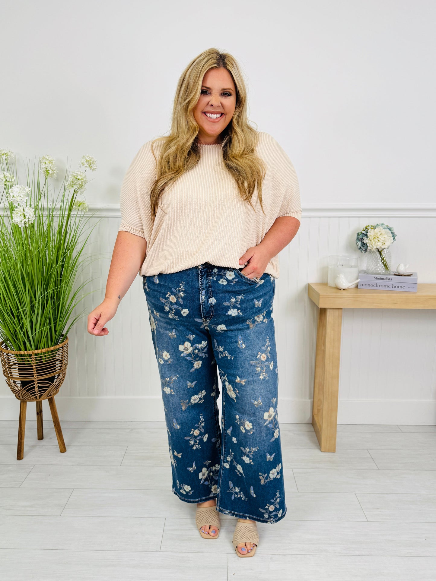 Garden Party Tummy Control Wide Leg Jeans