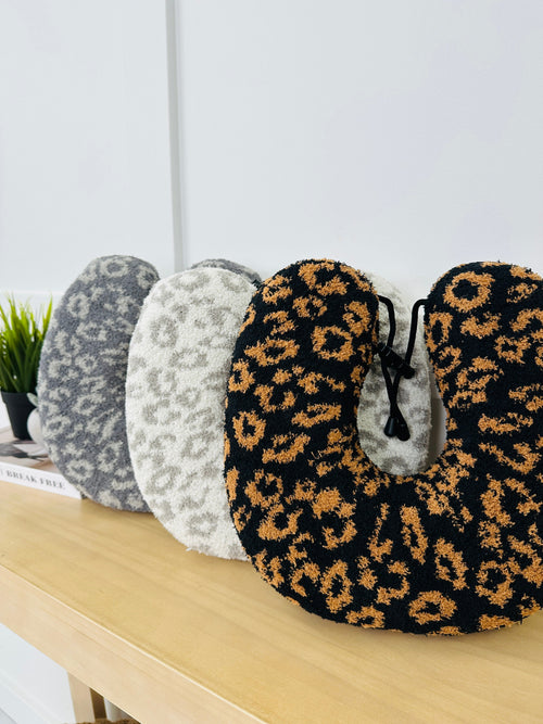 Leopard Travel Neck Pillow in Multiple Colors