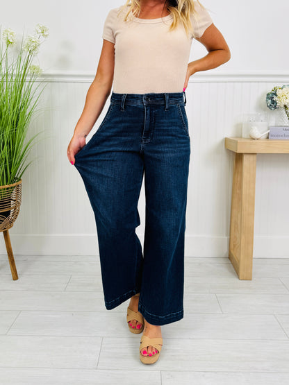 Judy Blue Timeless Touch Trouser Wide Leg Ankle Jeans