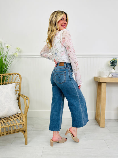 Judy Blue Fresh Start Wide Leg Cropped Jeans