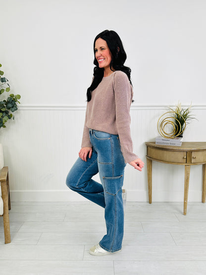 Judy Blue Cool and Collected Cargo Straight Jeans
