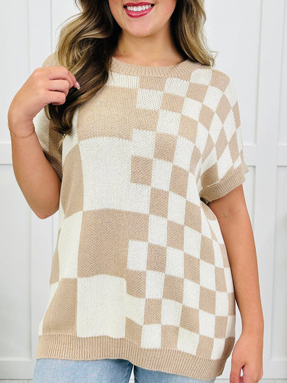 Pop Art Knit Top In Taupe