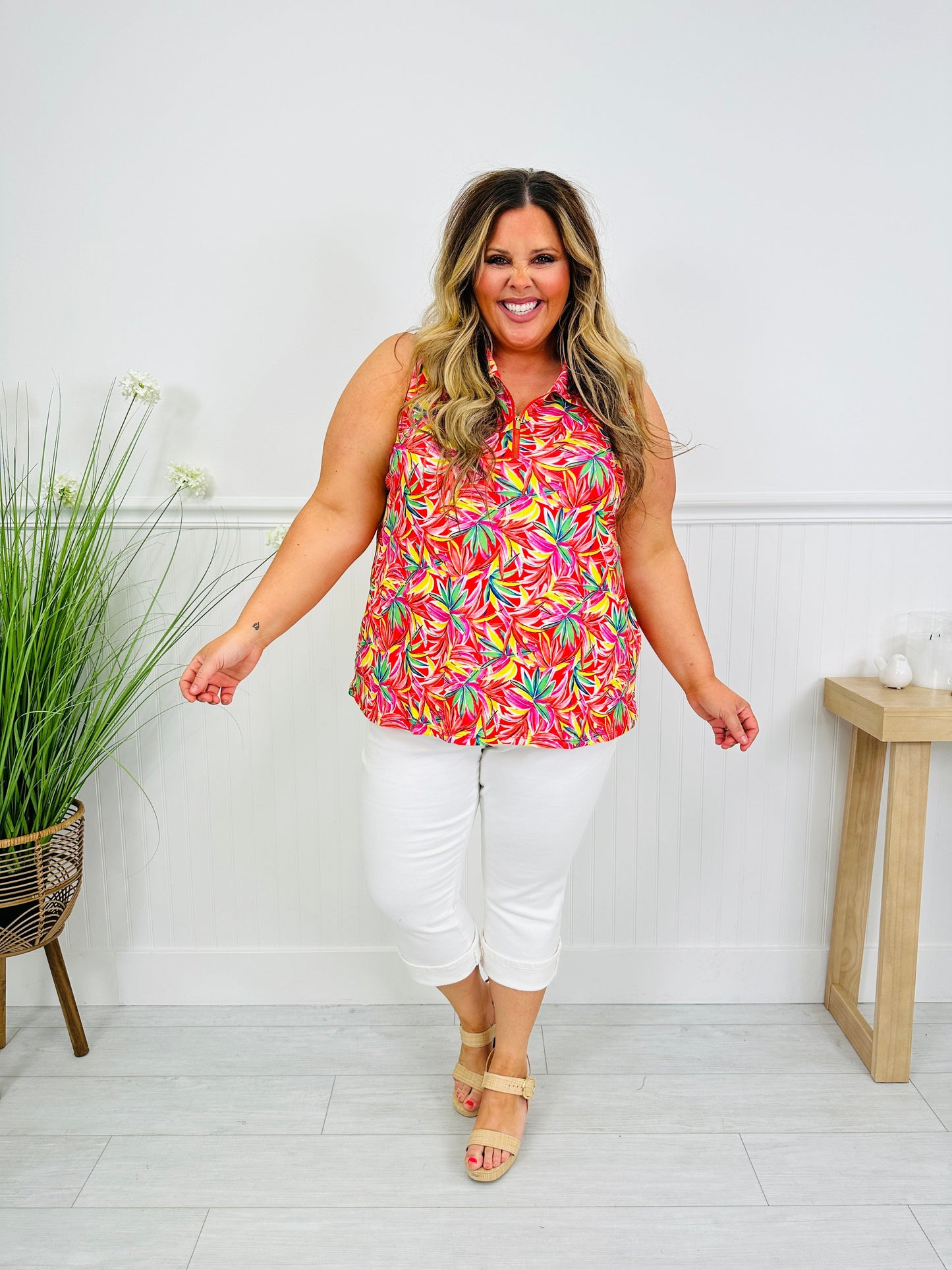Heatwave Haven Tank Top in Miami Print