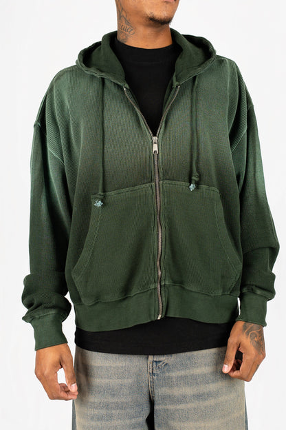 Sun-Dried Waffle Knit Baby Zip Up