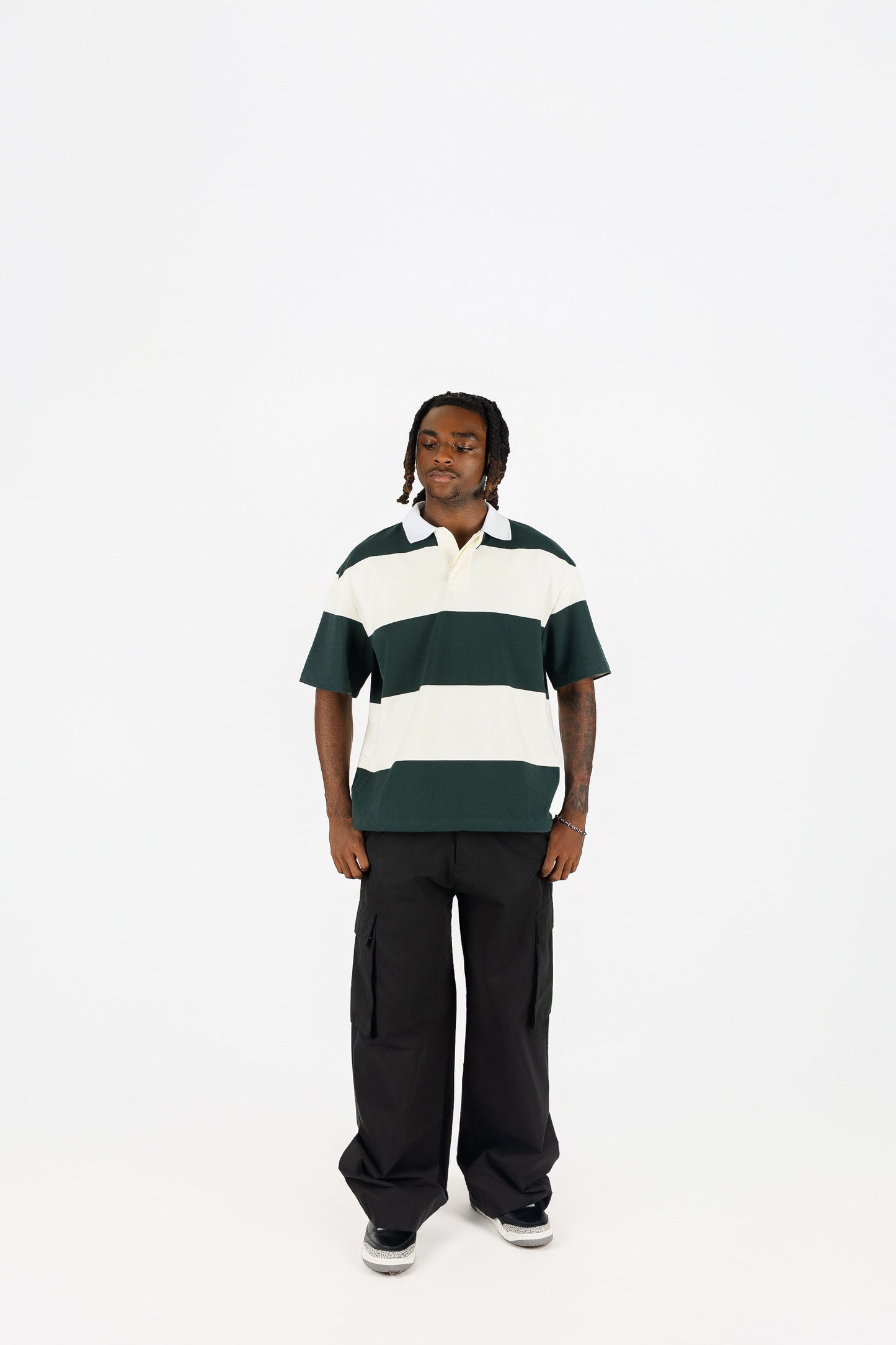 Short Sleeve Striped Polo