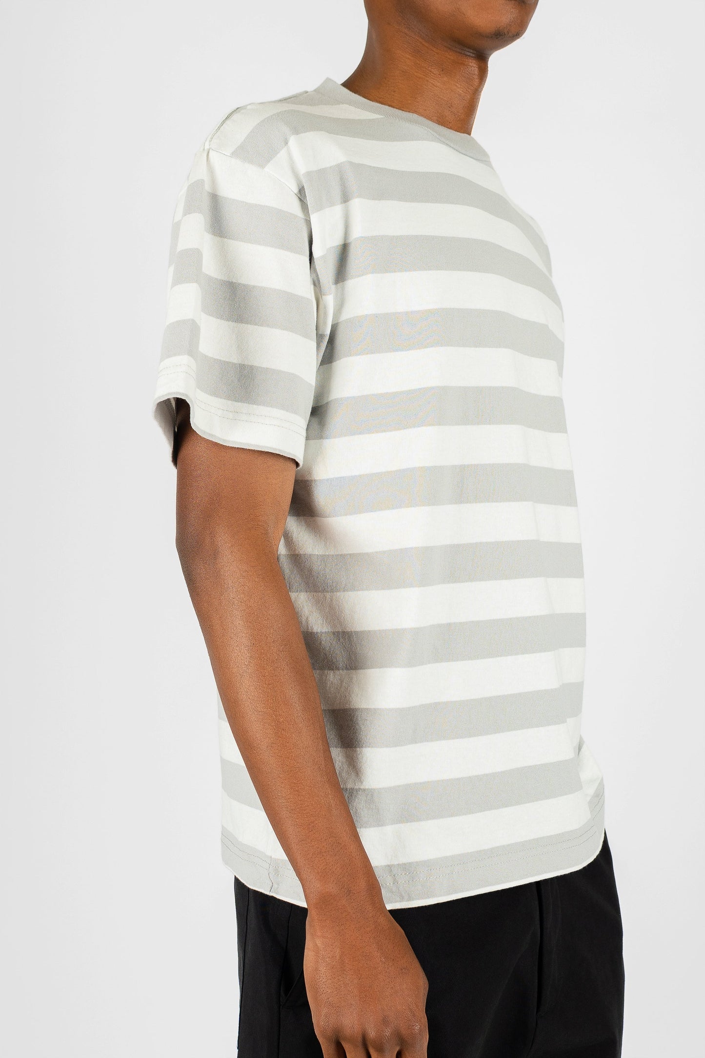 Striped Oversize Box Short Sleeve Tee