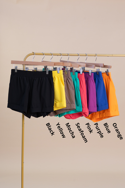 Athleisure Shorts With Cuff
