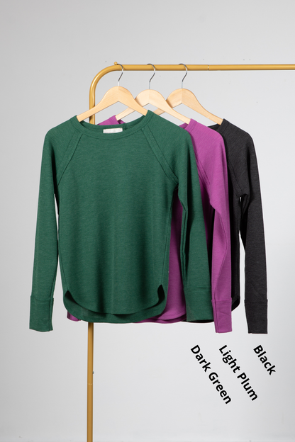 Baby Waffle Raglan Sleeve Top