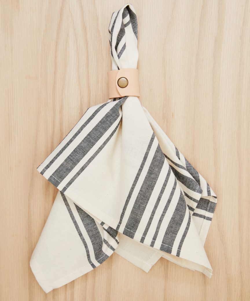 Leather Napkin Rings Set of 4