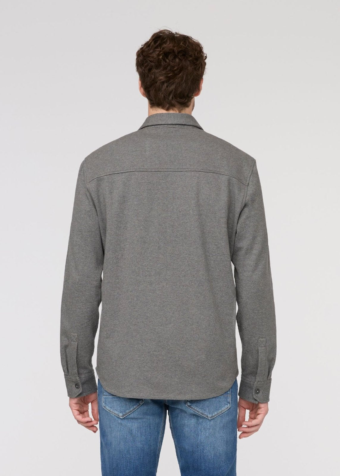 Performance Flannel Button Down - Heather Grey