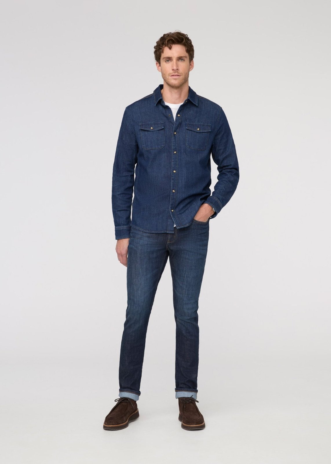 Performance Denim Lite Two-Pocket Shirt - Dark Stone