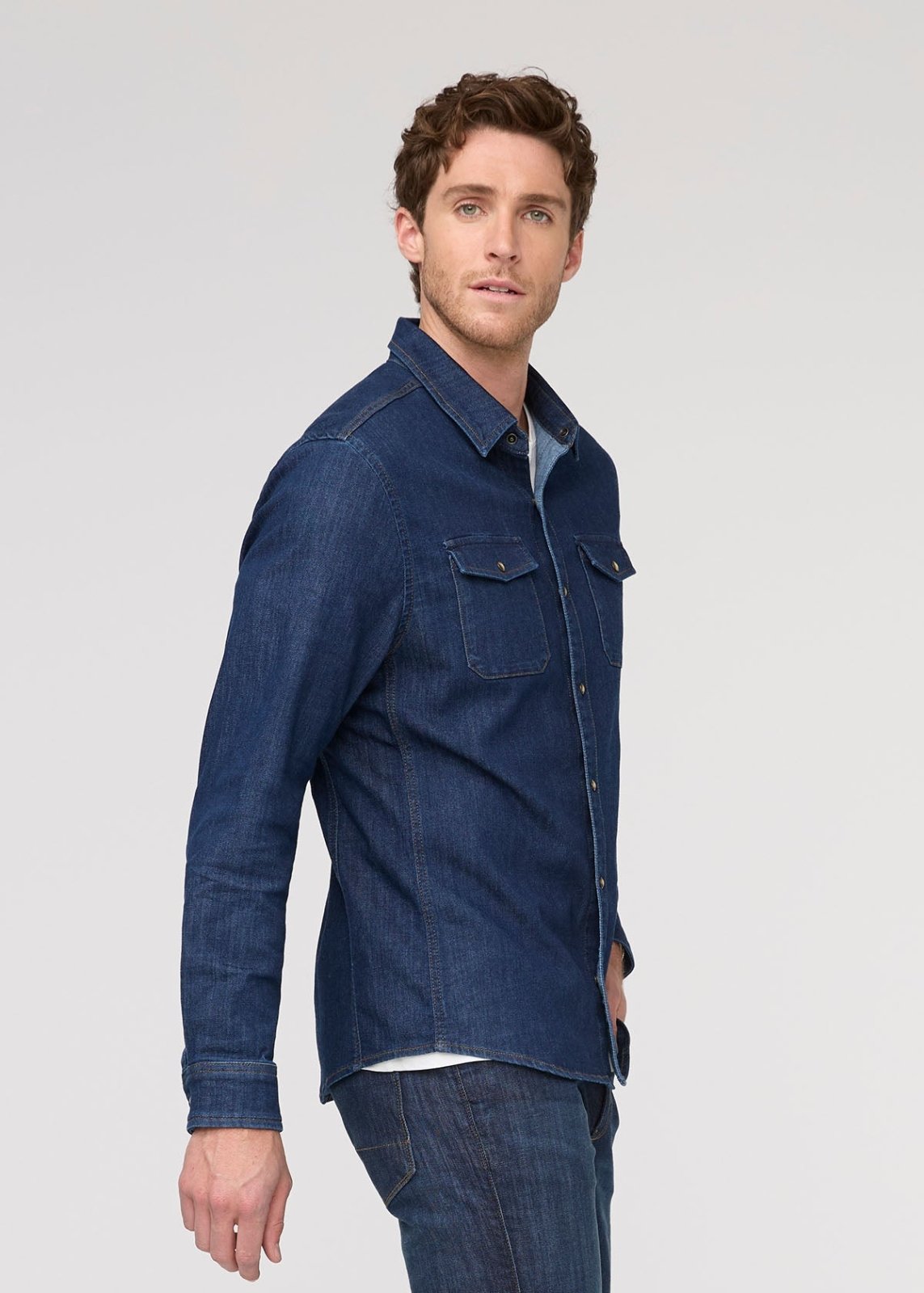 Performance Denim Lite Two-Pocket Shirt - Dark Stone