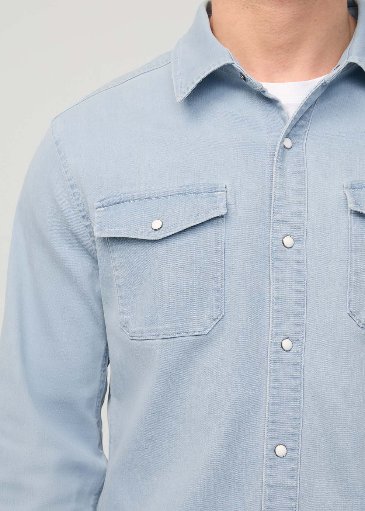 Performance Denim Lite Two-Pocket Shirt - Dune Blue