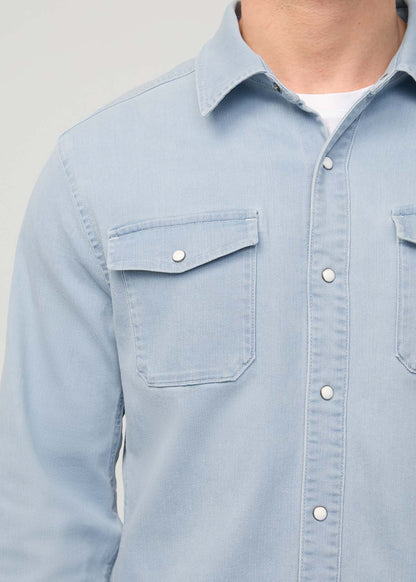 Performance Denim Lite Two-Pocket Shirt - Dune Blue