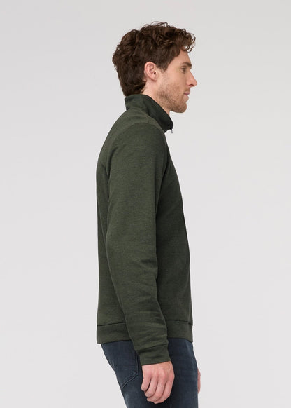 Performance Flannel Quarter Zip - Heather Peat