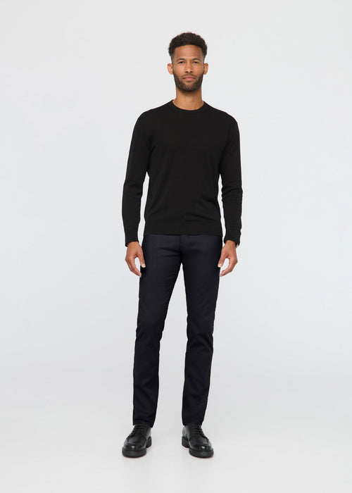 NuStretch Slim Straight Trouser - Black