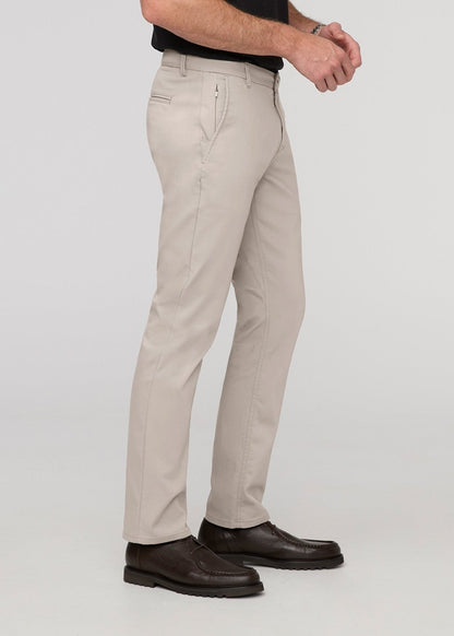 NuStretch Slim Straight Trouser - Stone