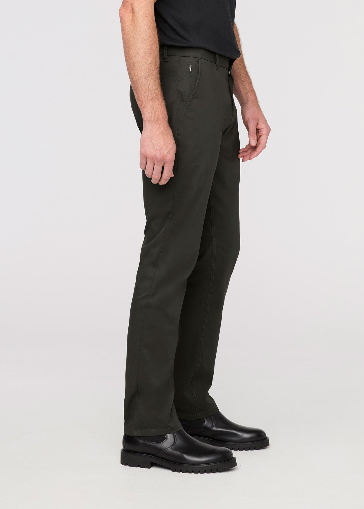 NuStretch Slim Straight Trouser - Evergreen