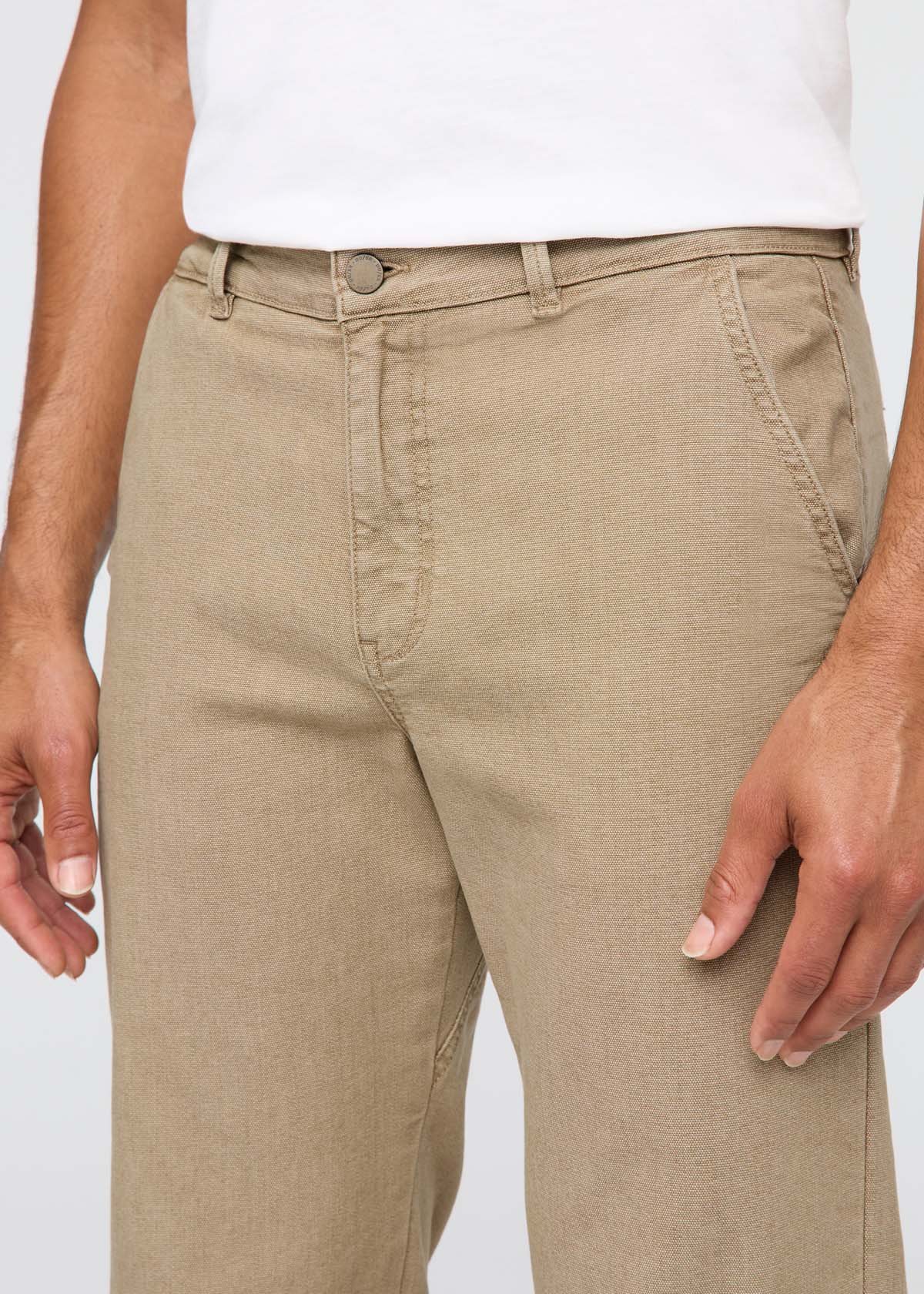 Stretch Canvas Relaxed Straight Chino - Tan