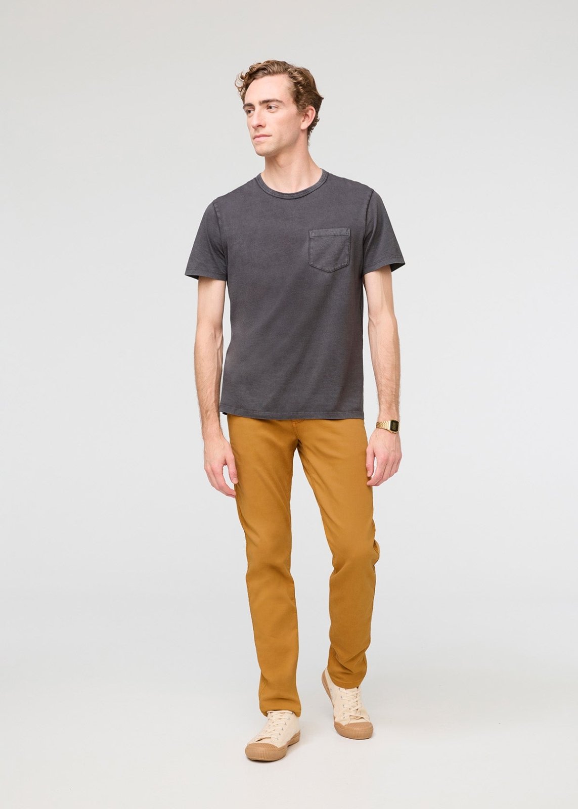 PurePima Vintage Pocket Tee - Washed Grey