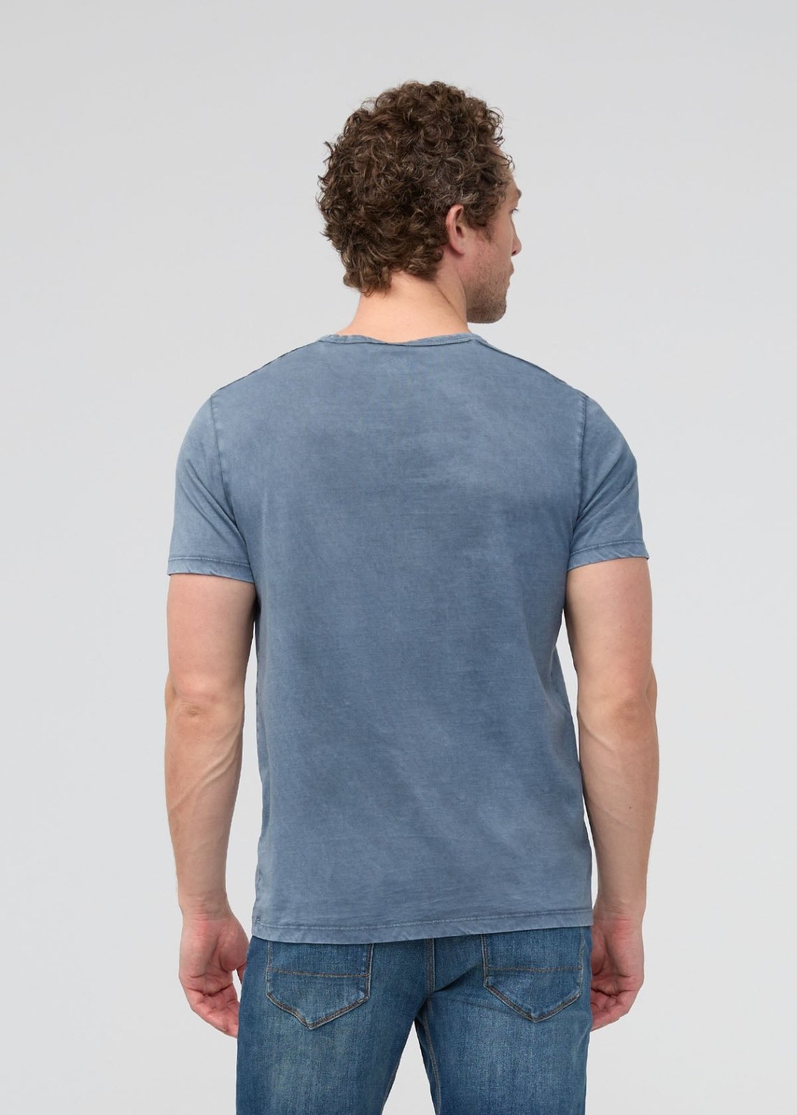 PurePima Vintage Pocket Tee - Washed Stone Blue