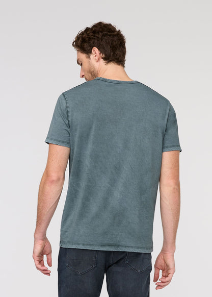 PurePima Vintage Pocket Tee - Washed Blue Spruce