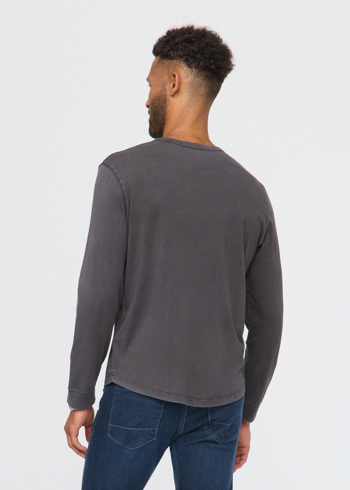 PurePima Vintage Henley - Washed Grey