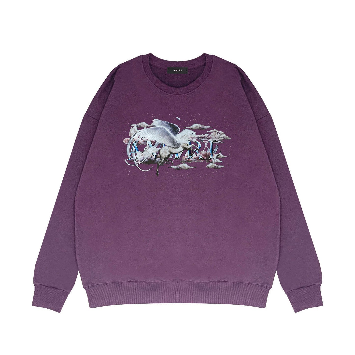 Amiri Long Sleeved Shirt Fashion Brand Crew Sweatshirts round Neck Sweater
