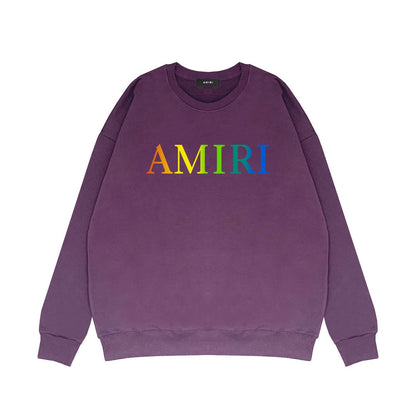 Amiri Long Sleeved Shirt Fashion Brand Crew Sweatshirts round Neck Sweater