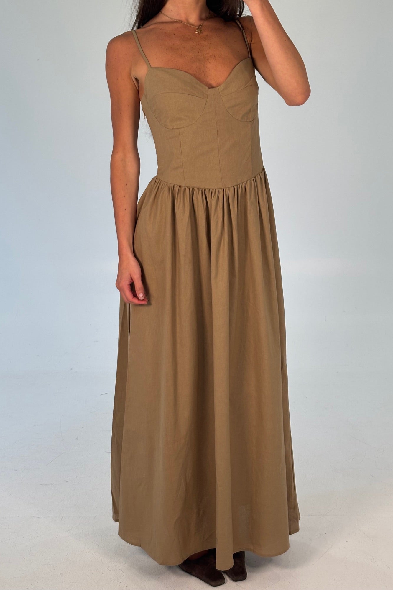 Abbie Maxi Dress Latte - FINAL SALE