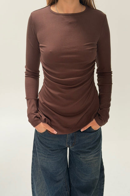 Lorina Long Sleeve Chocolate
