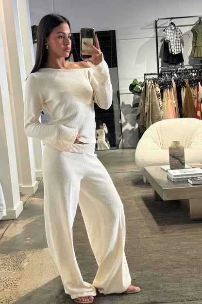 Hannah Long Sleeve Top Ivory - FINAL SALE