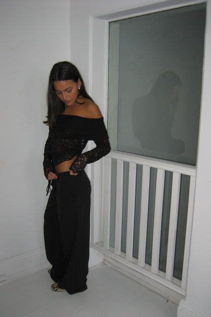 Greta Off The Shoulder Top Black