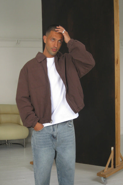 Charlie Soft Cotton Bomber Choc