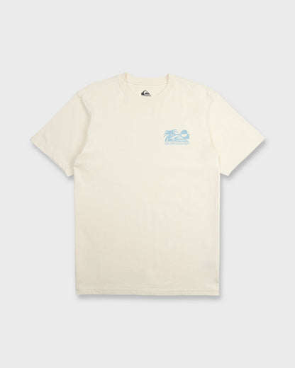 Reverse Cut Classic Short Sleeve Cotton T-Shirt - Bone White