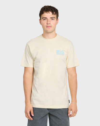 Reverse Cut Classic Short Sleeve Cotton T-Shirt - Bone White
