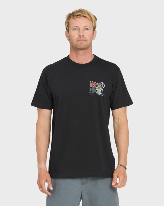 Collage Classic Short Sleeve Knit T-Shirt - Black