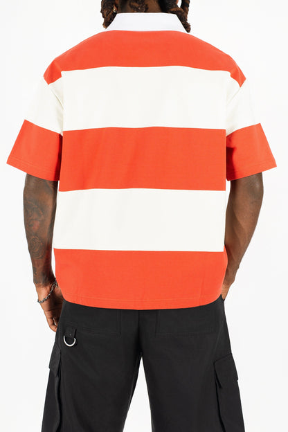 Short Sleeve Striped Polo