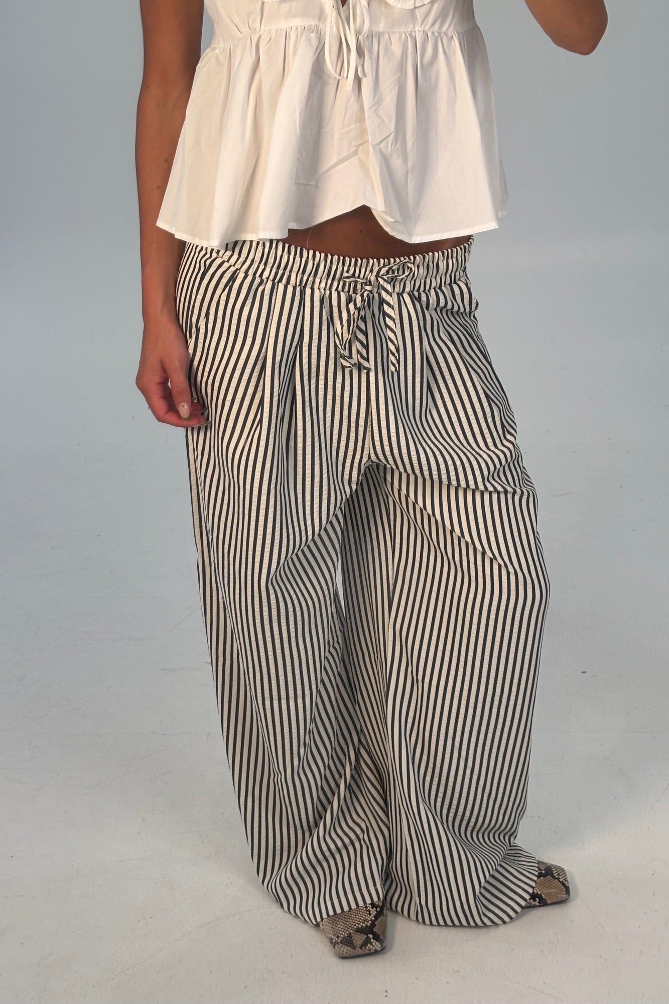 Hazel Pant Black Stripe - FINAL SALE