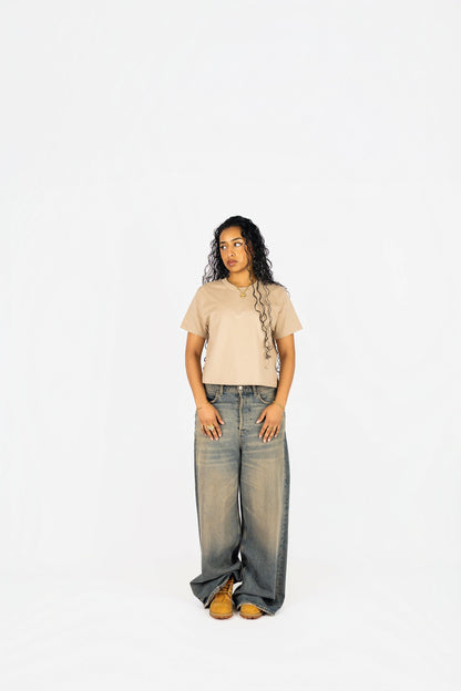 Womens 7610 Heavyweight High Waist Boxy T-Shirt