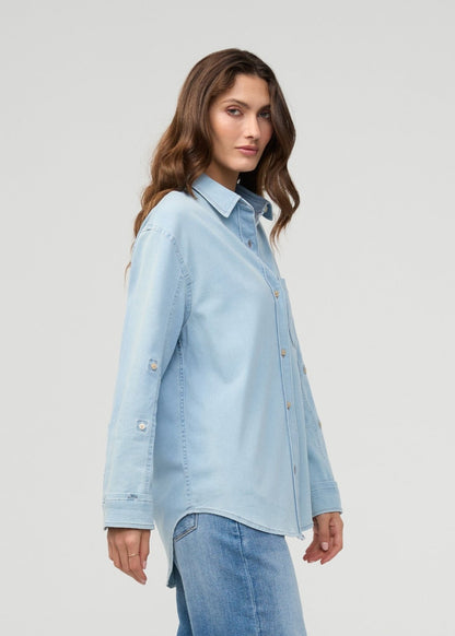 Performance Denim Lite Relaxed Button Down - Bleach